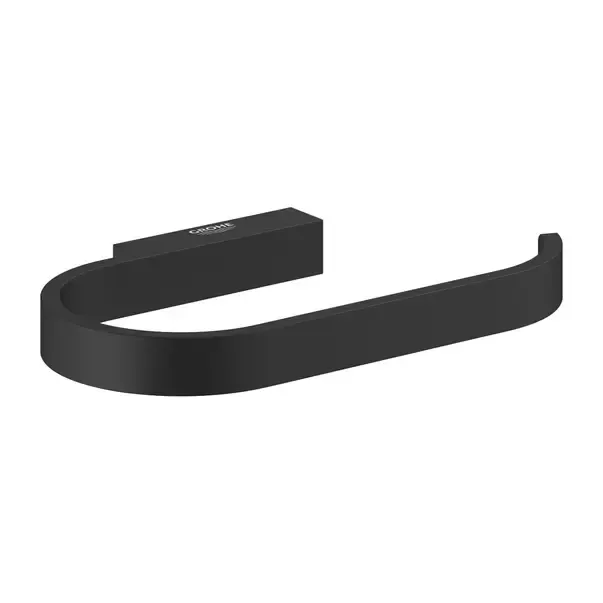 Suport hartie igienica Grohe 41220KF0, Selection, montare pe perete, 1 rola, fixare ascunsa, mat, negru