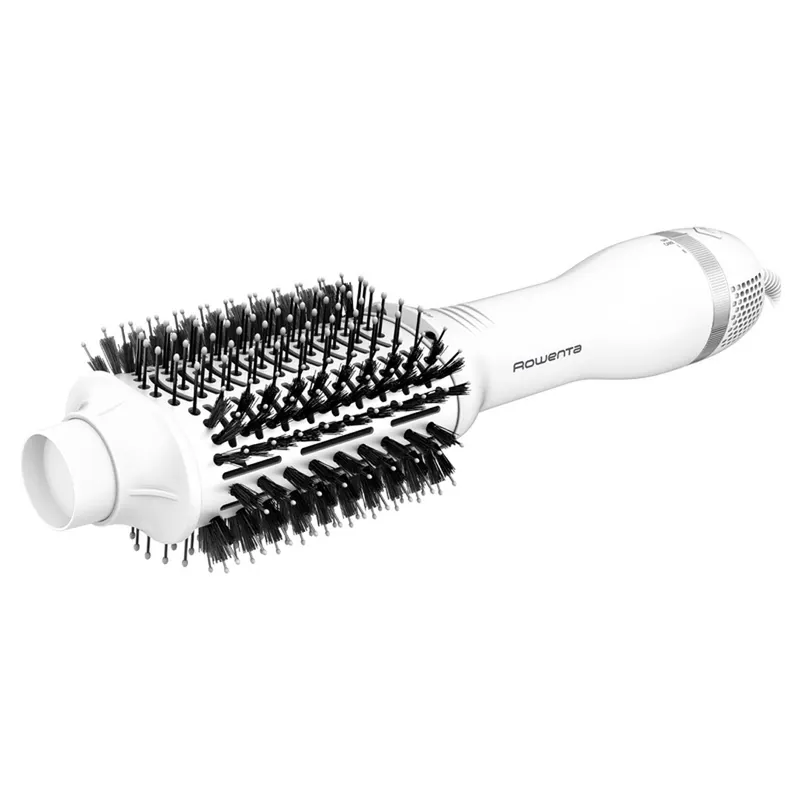 Peria cu aer cald Rowenta Volumizer CF6130F0, tehnologie 3D volume booster, perie ovala XL, 3 setari de temperatura si viteza, albargintiu