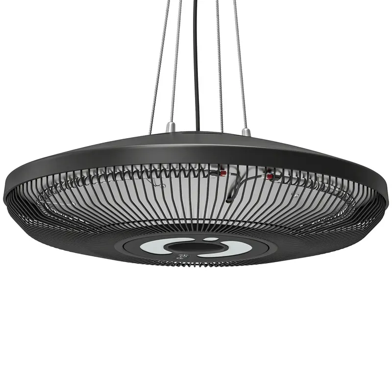 Outsunny încălzitor Electric Suspendat cu Infraroșu 1000/2000W, Negru
