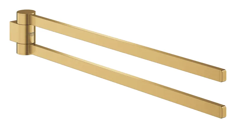 Suport prosop Grohe 41063GN0, Selection, 400 mm, pe perete, pivotant, metal, mat, auriu