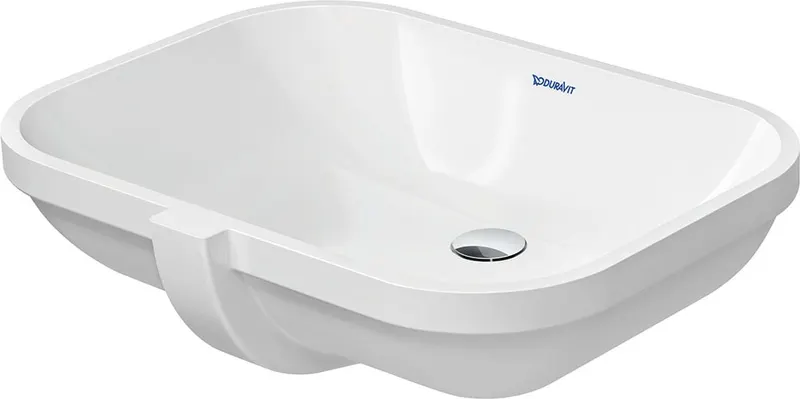 Lavoar Duravit 0338560000, D-Code, montaj sub blat, nr orificii baterie fara, preaplin, zona montaj interior, alb