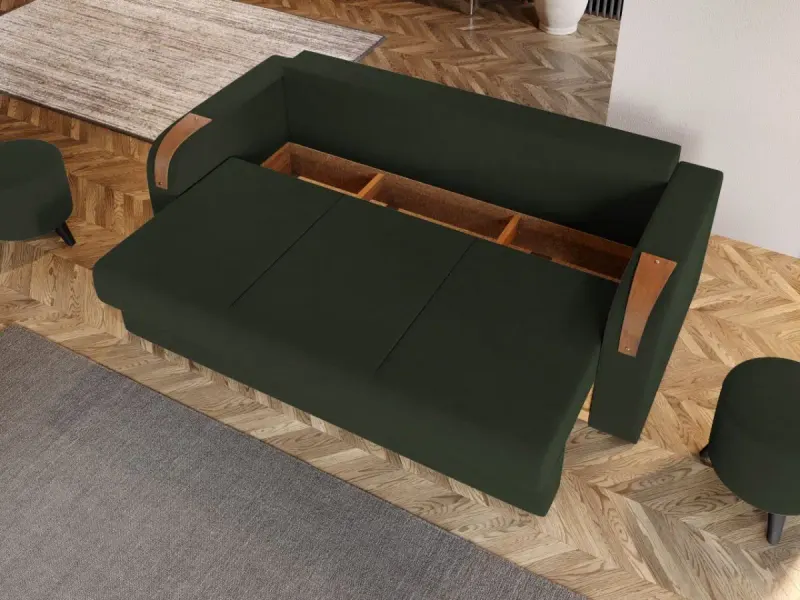 Canapea Extensibila Morelia Verde — imaginea 3
