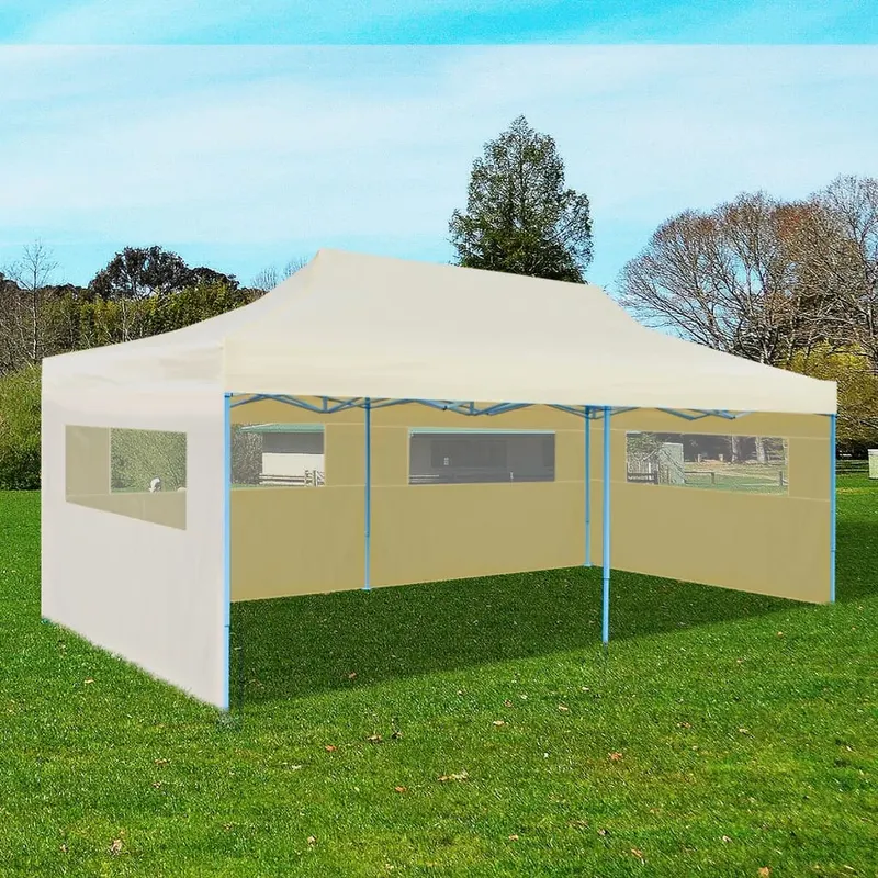cort de petrecere pliabil pop-up, crem, 3 x 6 m