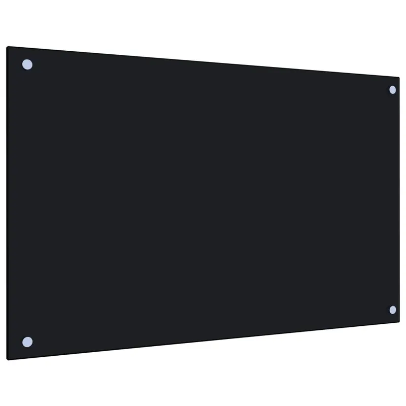 panou antistropi de bucatarie, negru 80x50 cm sticla securizata