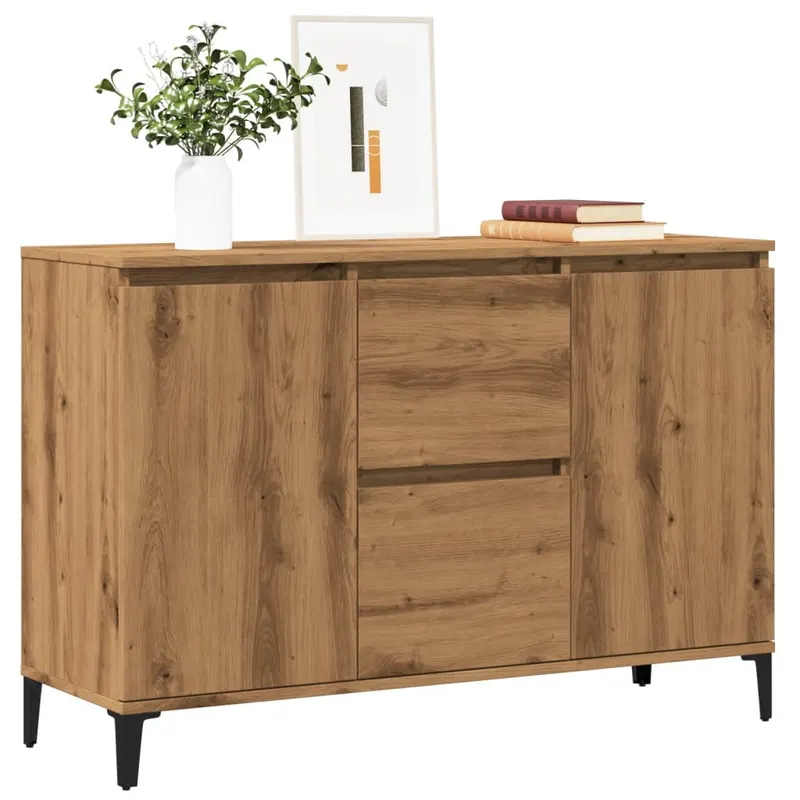 servanta, stejar artizanal, 102x35x70 cm, lemn prelucrat
