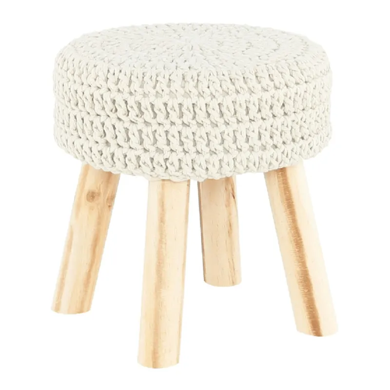 Taburet LAMAZA Ø28 CM - Alb