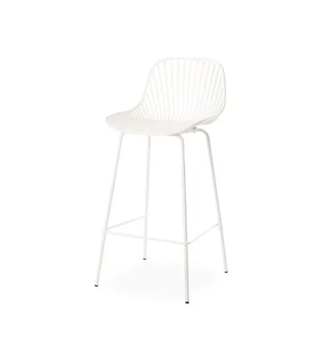 Scaun de bar KASPER H75 CM - Alb