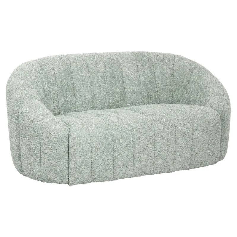 Canapea 2 locuri FORNER BOUCLE 148 CM - Verde