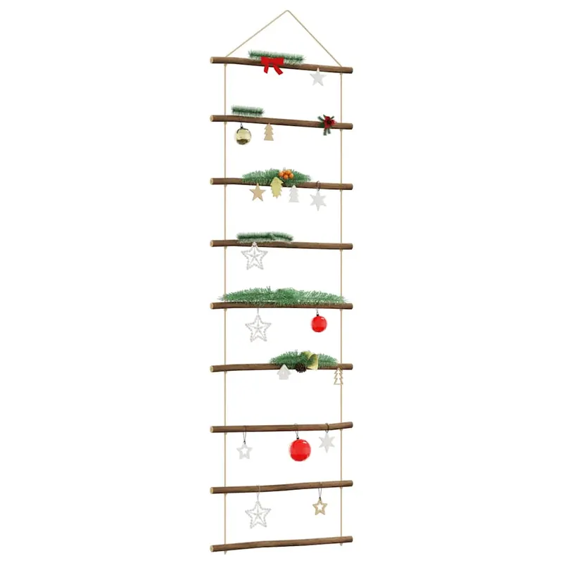 Decoratie de perete in forma de scara 50x150 cm crenga naturala