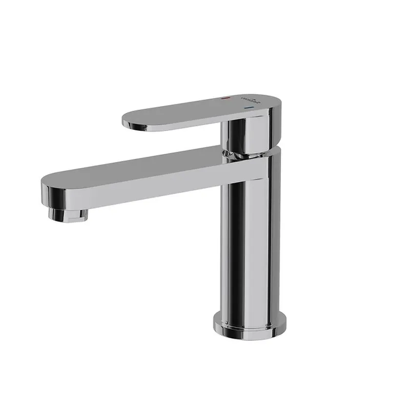 Baterie lavoar, crom lucios, pipa fixa 12,86 cm, cu ventil, Cersanit Elio
