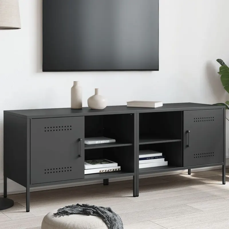 dulapuri tv, 2 buc., negru, 68x39x50,5 cm, otel