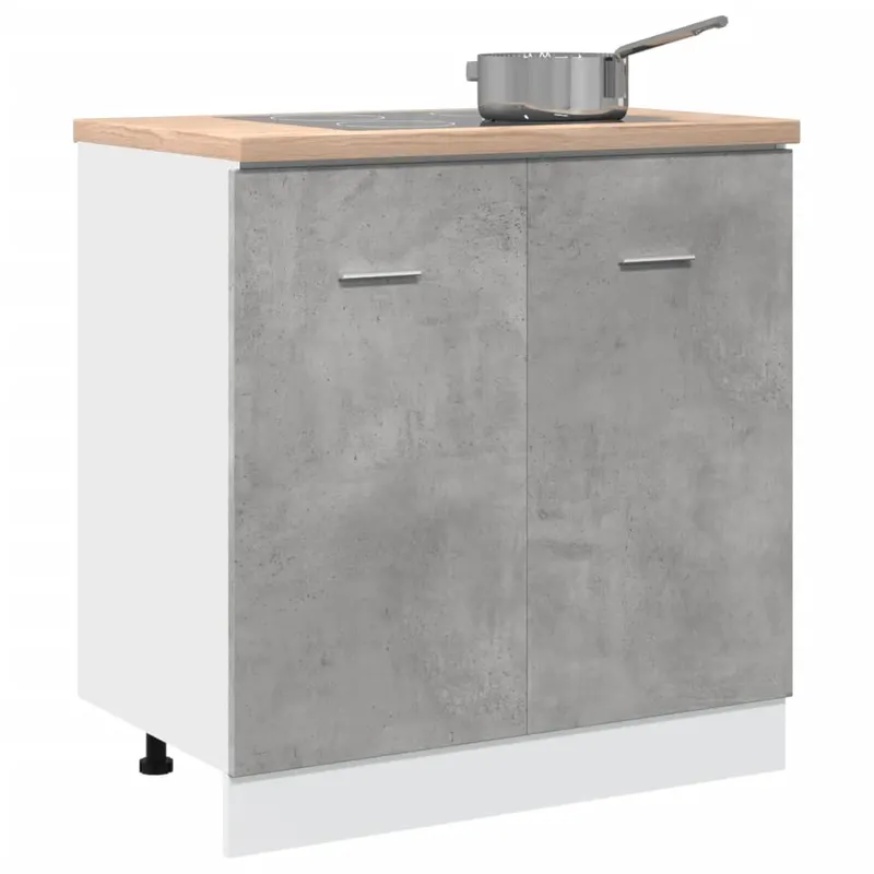 Masca de chiuveta, gri beton, 80 x 46 x 81,5 cm, pal