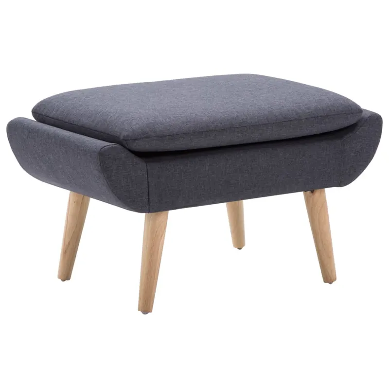 taburet, tapiterie din material textil, 73x43x42 cm, gri inchis