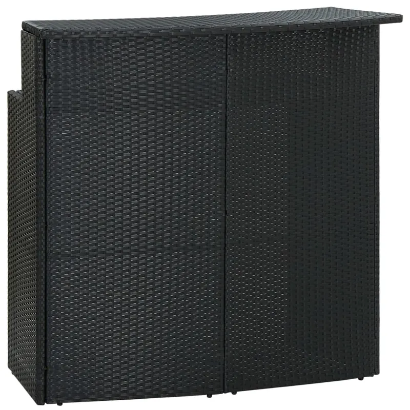 masa de bar de gradina, negru, 120x55x110 cm, poliratan