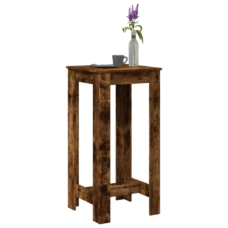 Masa de bar, stejar fumuriu, 51x50x103,5 cm, lemn prelucrat