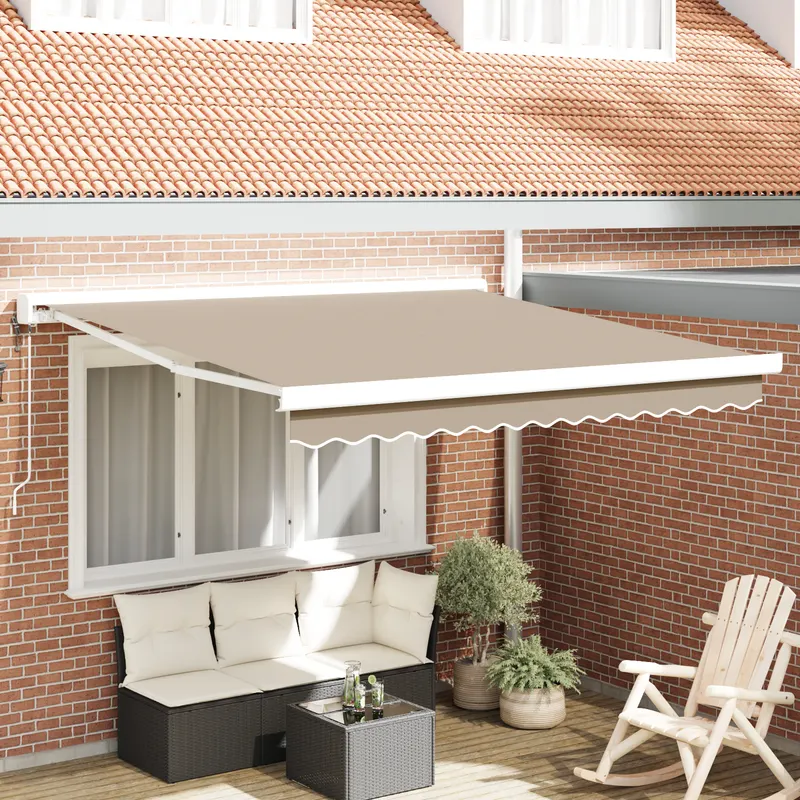 marchiza retractabila automata bej 300x250 cm, material de inlocuire pentru marchiza 3x2.5 m bej