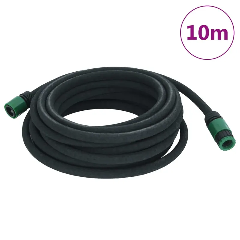 Furtun poros de gradina, negru, 0,6, 10 m, cauciuc