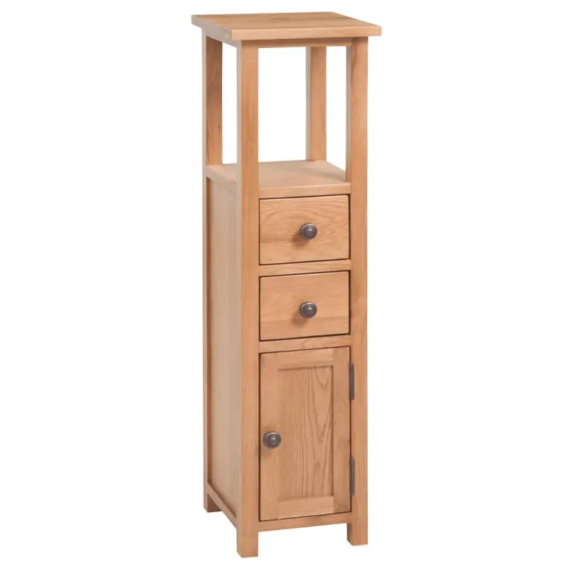 dulap de colt, 26 x 26 x 94 cm, lemn masiv de stejar