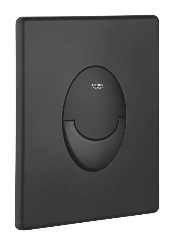 Clapeta de actionare WC Grohe 38964KF0, Start, dubla spalare, verticala, 156 x 197 mm, ABS, mat, negru