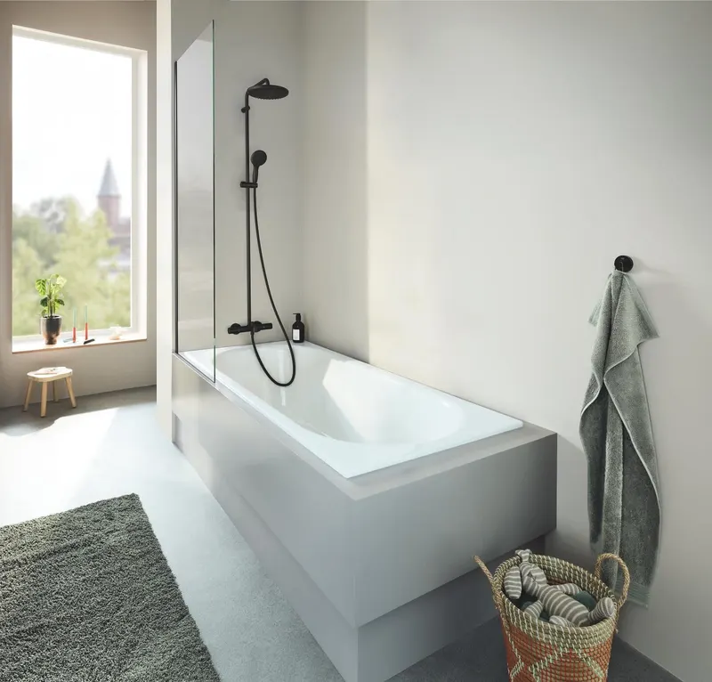 Sistem dus Grohe 269882431, 250 mm, 1 bar, 110 mm, 1.75 m, 1588 mm, 412 mm, 1 functii palarie dus, Negru