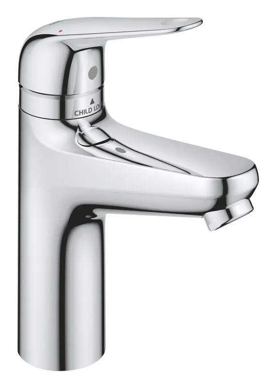 Baterie lavoar Grohe 24327001, Swift, tip comanda monocomanda, tip instalare pe lavoar, marime m, crom