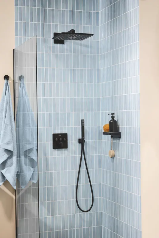 Sistem de dus Grohe 348752430, dus SmartControl Cube, tip incastrare incastrat, pentru dus, termostat, negru