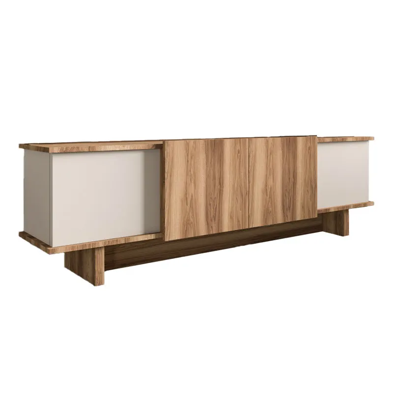 Dulap TV Aramos, crem nuc, 180x33x50 cm - Nuc