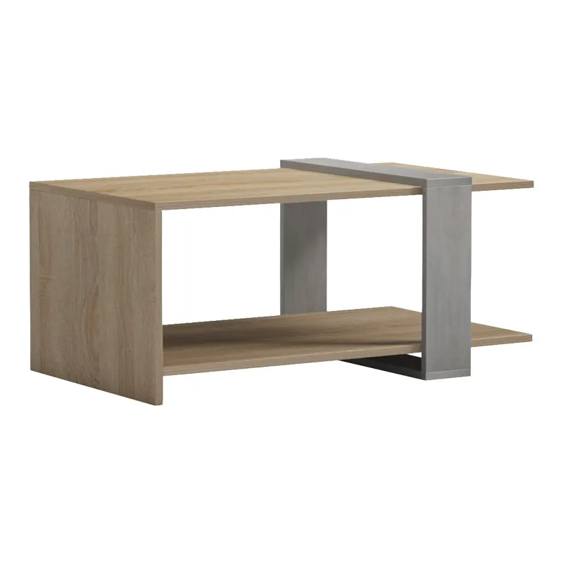 Masuta de cafea Masasi a ciment, Gri Sonoma, 80x50x35 cm - Stejar