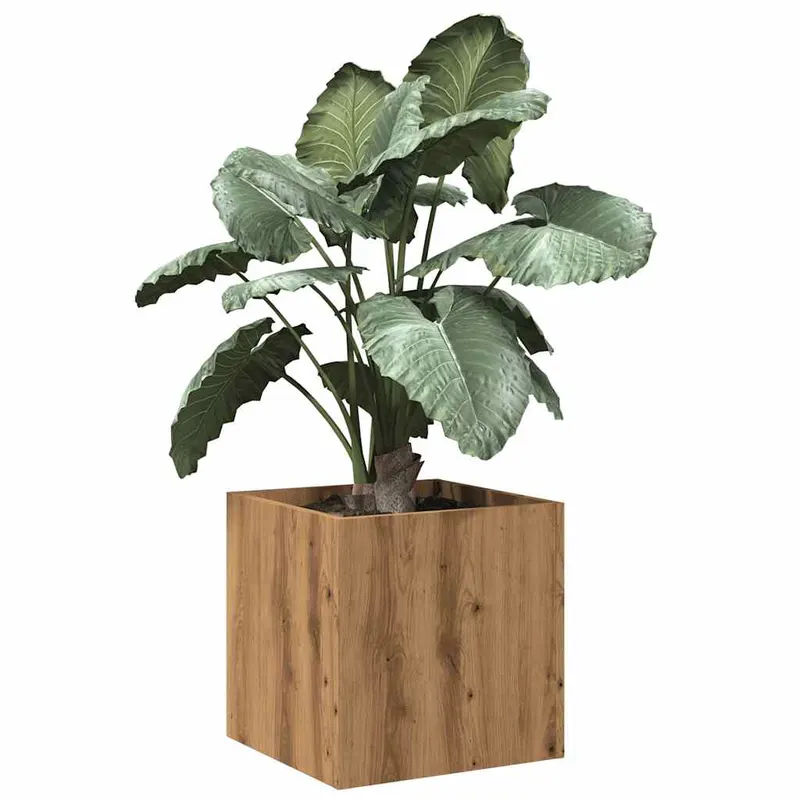 cutie de jardiniera stejar artizanal 40x40x40 cm lemn prelucrat