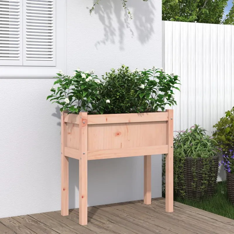 jardiniera de gradina cu picioare 70x31x70cm lemn masiv douglas