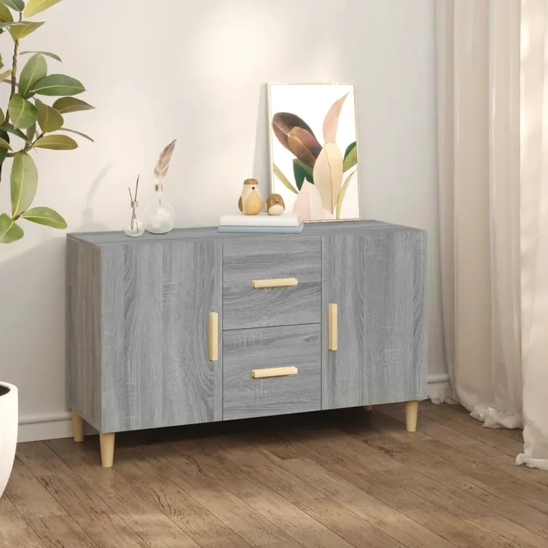 servanta, gri sonoma, 100x36x60 cm, lemn compozit