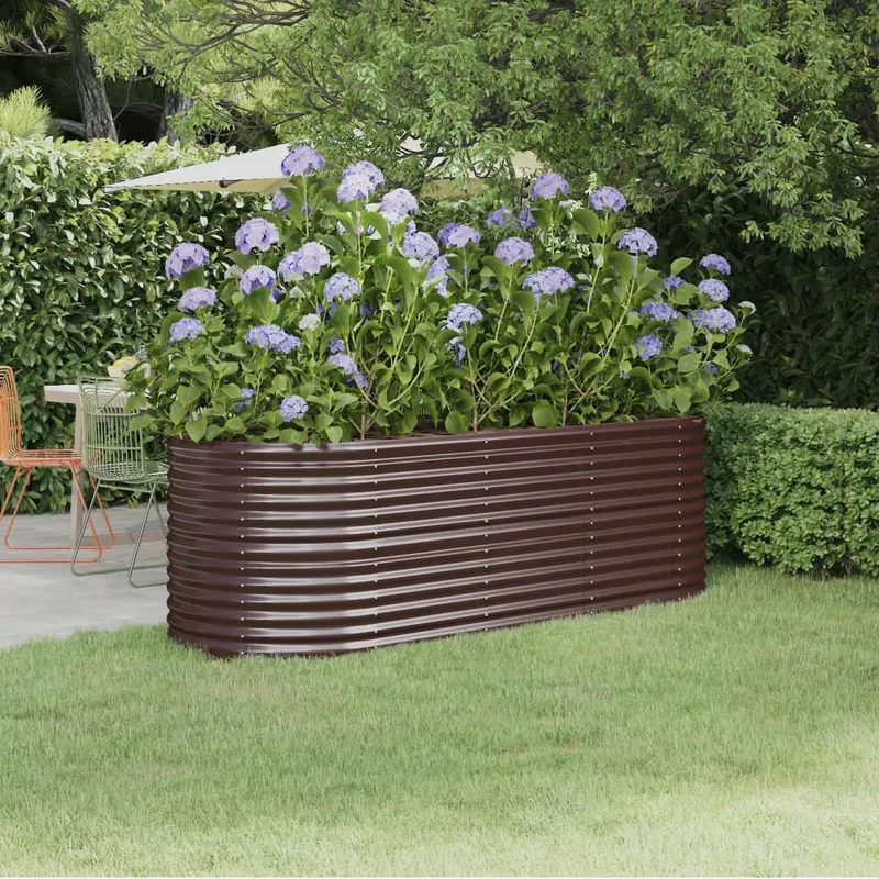 strat inaltat gradina 224x80x68 cm otel vopsit electrostatic