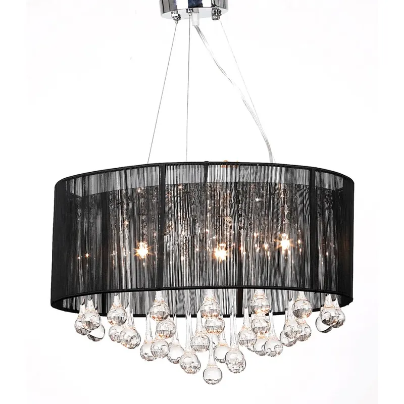 Candelabru cu 85 cristale, negru
