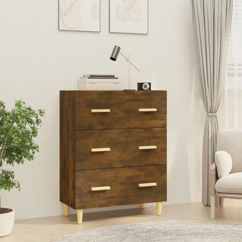 servanta, stejar fumuriu, 70x34x90 cm, lemn prelucrat