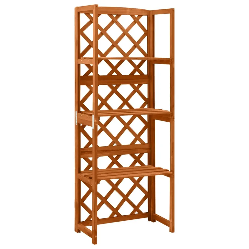 spalier cu rafturi, 55x30x140 cm, lemn masiv brad
