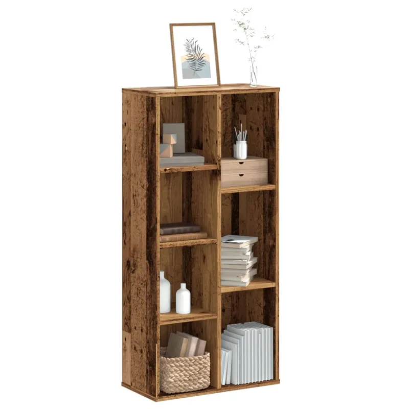 biblioteca, lemn vechi, 50x25x105 cm, lemn prelucrat