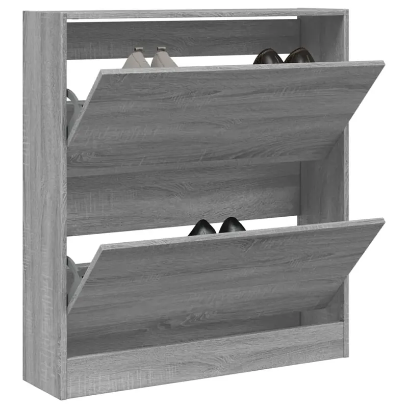 pantofar, gri sonoma, 80x21x87,5 cm, lemn prelucrat