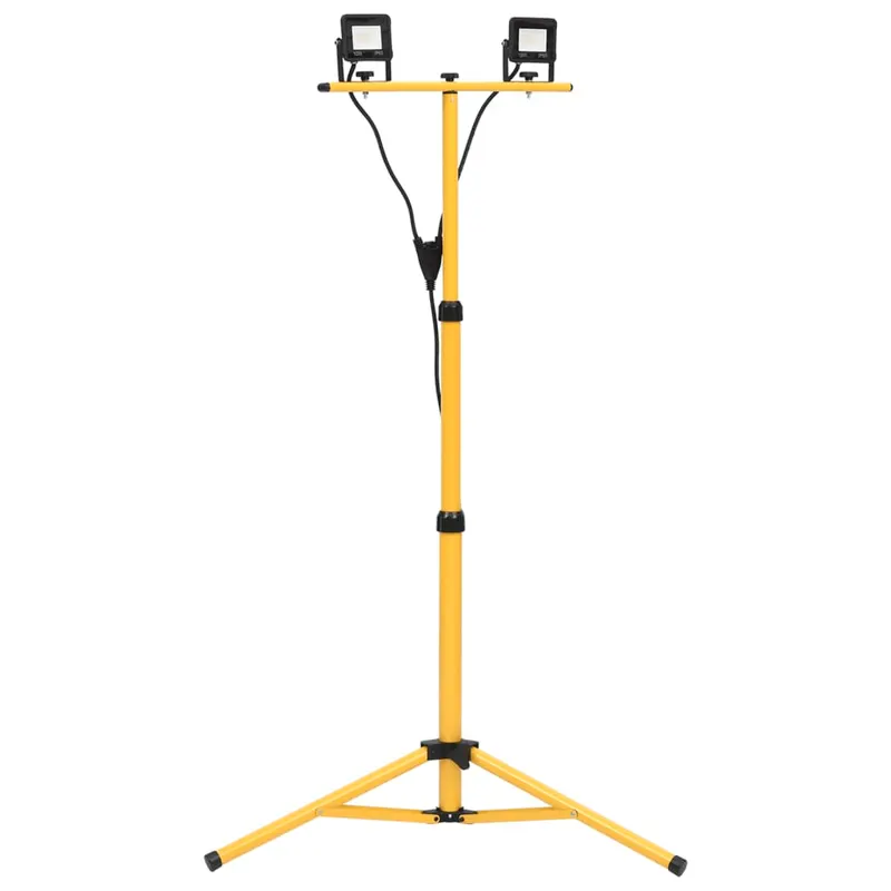 proiector cu led si trepied, 2x10 w, alb rece