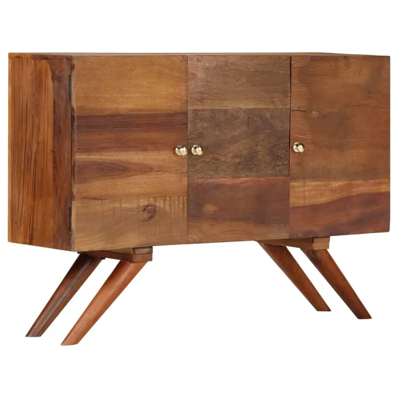 dulap, maro, 110 x 30 x 75 cm, lemn masiv reciclat