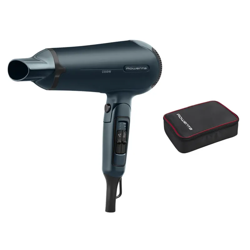 Uscator de par pliabil Rowenta Nomad CV4753F1, 2200W, 3 setari de temperatura, 2 trepte de viteza, functie aer rece, inel de agatare, grilaj