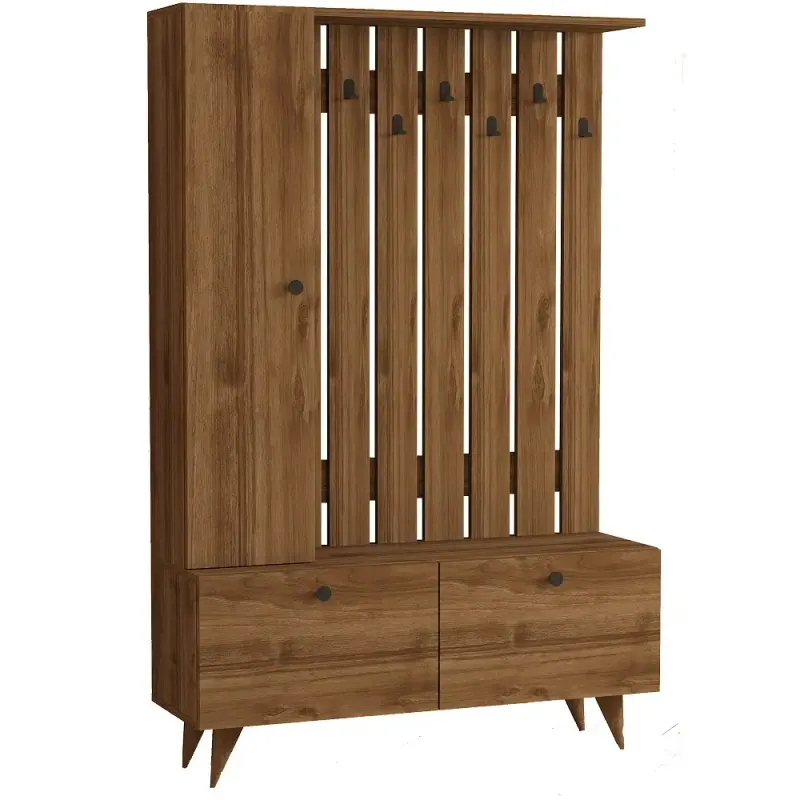 Cuier Sidney pentru hol, culoare nuc 170 cm