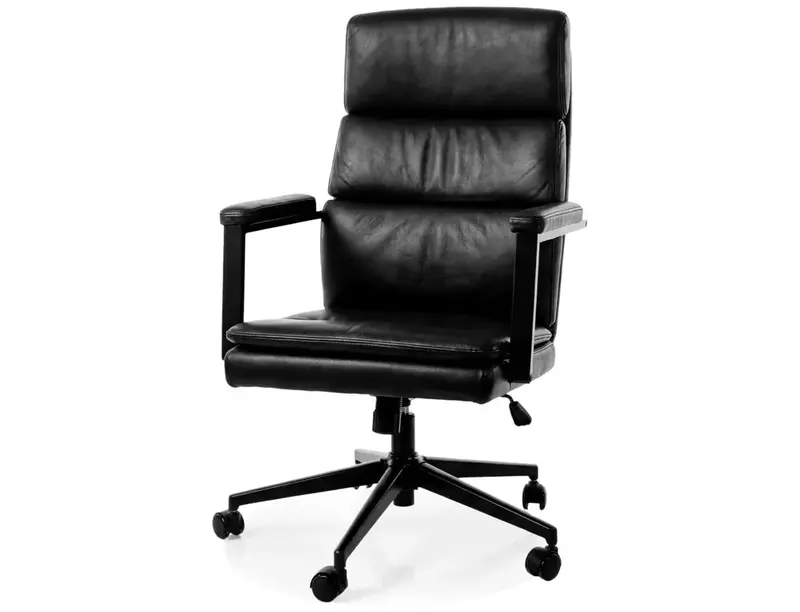 Scaun de birou CORVEIL PU - Negru
