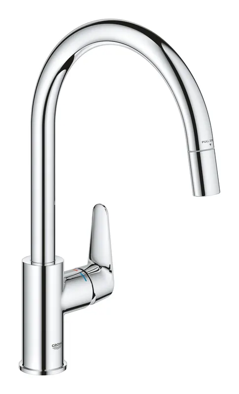 Baterie bucatarie Grohe 30547000, 0.8 bar, 357 mm, 215 mm, 1 orificii instalare, 1 sprayuri, 120 unghi pivotare, Crom