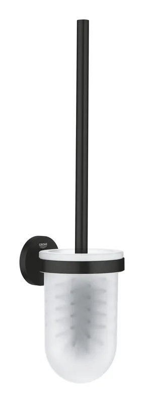 Perie WC Grohe 411852430, 398 mm, 121 mm, 2 orificii instalare, pe perete, sticla, metal, elemente fixare ascunse, Negru