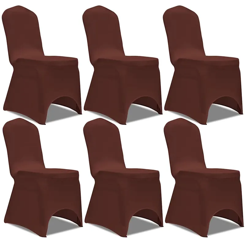 husa de scaun elastica, 6 buc., maro