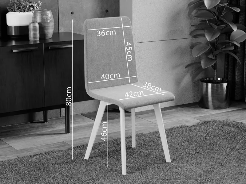 Scaun Rosa Gri - Rino 88 - Tip Scoica Tapitat — imaginea 3