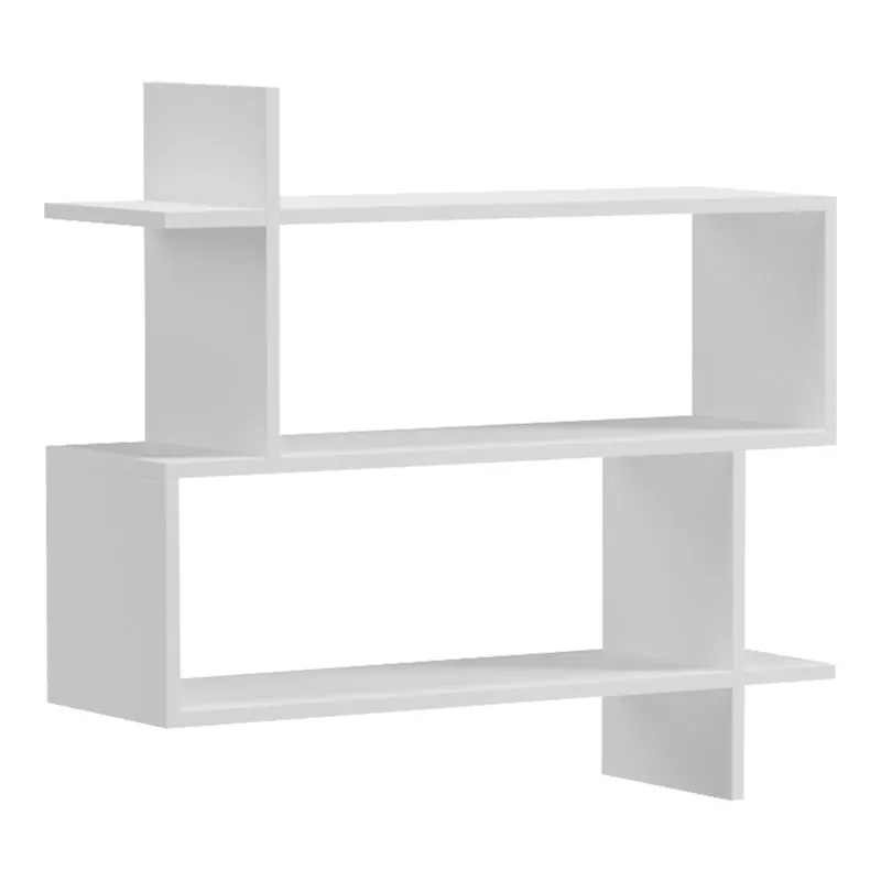 Raft de perete Parallel, Diverse culori, 70x22x66 cm - Alb