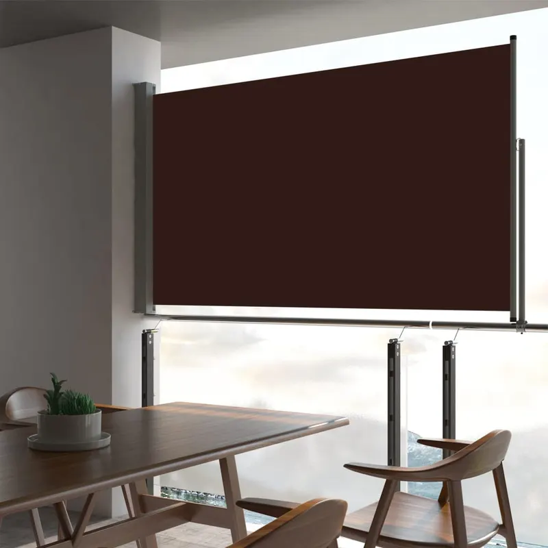 copertina laterala retractabila, maro, 140 x 300 cm