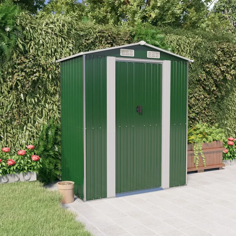 sopron de gradina, verde, 192x1021x223 cm, otel galvanizat