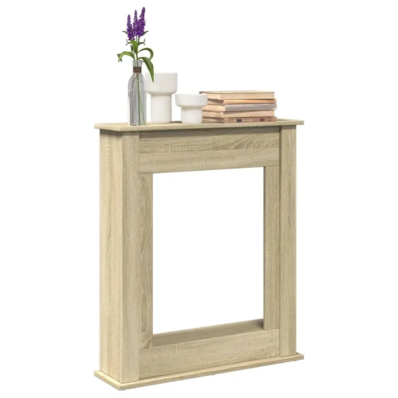 masca de semineu, stejar sonoma, 75x20x87,5 cm, lemn prelucrat